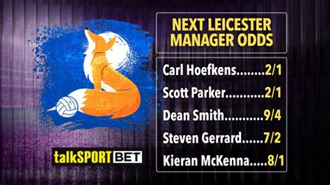Next Leicester manager odds: Scott Parker and Carl Hoefkens .